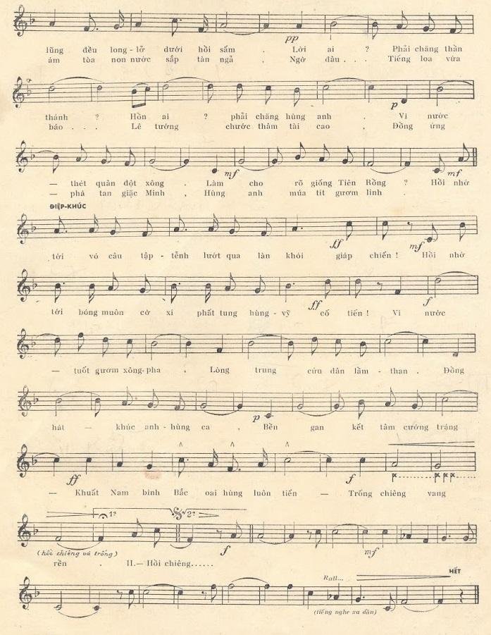 Sheet nhạc Ải Chi Lăng 2